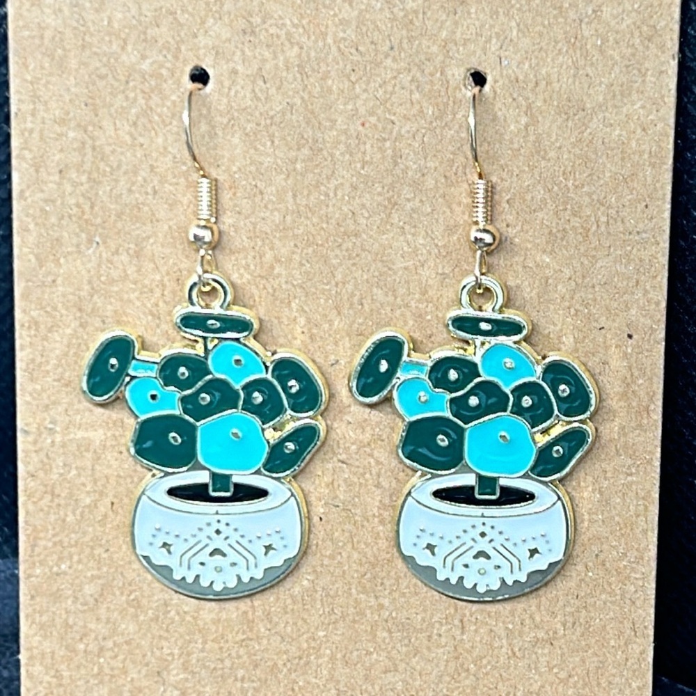 🔥🔥Succulent plant dangle earring